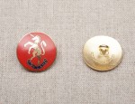 20mm Lowland Unicorn Button - Red Enamel/Gilt
