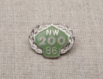 TT Race NW 200 1986 North West Motor Bike Badge - Green Enamel