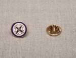 13mm Pin Badge with Compass Design - Gilt/Enamel