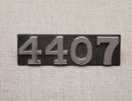 Police Number 4407 Pin Badge - Nickel