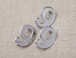 15x20mm 6 or 9 Police Number 2 Screw Badge - Nickel