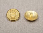 23mm Crown & Lion Rimmed Dome Button - Gilt