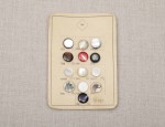 Mixed MOP with Painted Dog Buttons - Set of 13 on original card