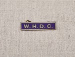 26x5mm WHDC Badge with Horizontal Clip - Blue Enamel
