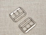 2 Prong Waistcoat Buckle - Nickel