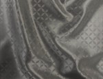 140cm Jacquard Viscose Lining - Steel Grey Diamonds