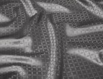 140cm Jacquard Viscose Lining - Steel Grey Diamonds