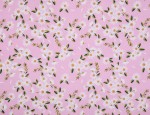 100% Viscose Twill - Pink Daisies