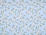 100% Viscose Twill - Blue Daisies