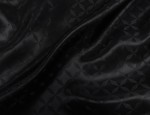 140cm Jacquard Viscose Lining - Jet Black Diamonds