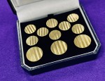 11 Pce Herringbone Blazer Button Set SB - Gilt