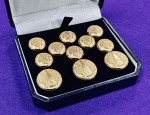 11 Pce Wine Blazer Button Set SB - Gilt