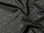 140cm Jacquard Cupro Lining - Smoke Grey Guitars