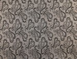 Jacquard Acetate/Viscose design linings - Silver Paisley